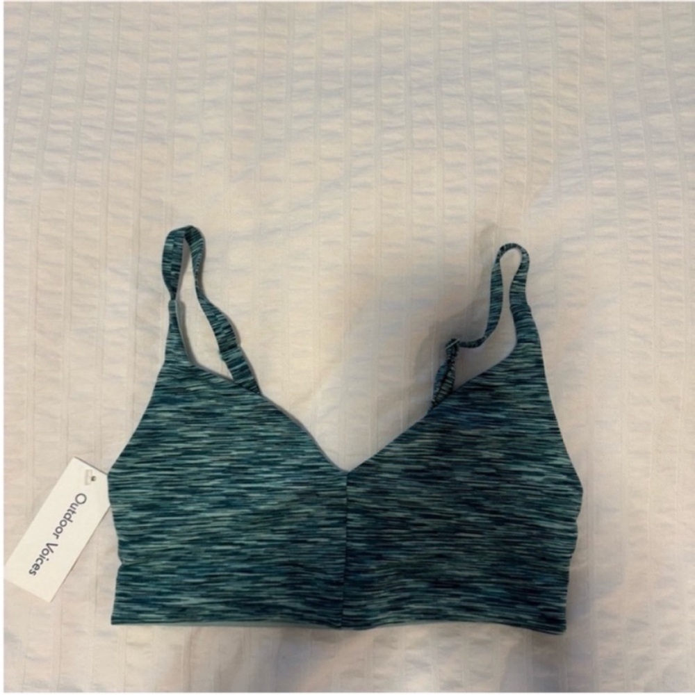 NWT Outdoor Voices Women’s Teal Sports Bra Bralette XS